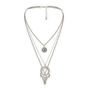 Vintage Silver Layered Necklace